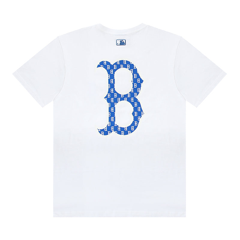 MLB Monogram‑Fill Big Back Logo Cotton Short‑Sleeve T‑Shirt