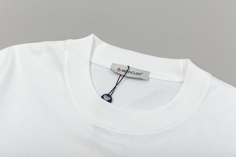 Moncler Watercolor Graffiti Logo Graphic Tee White