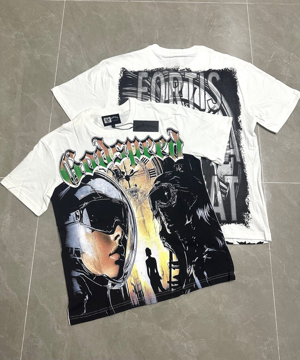 Godspeed Time Travel Pilots Short Sleeve Tee (Vintage White)