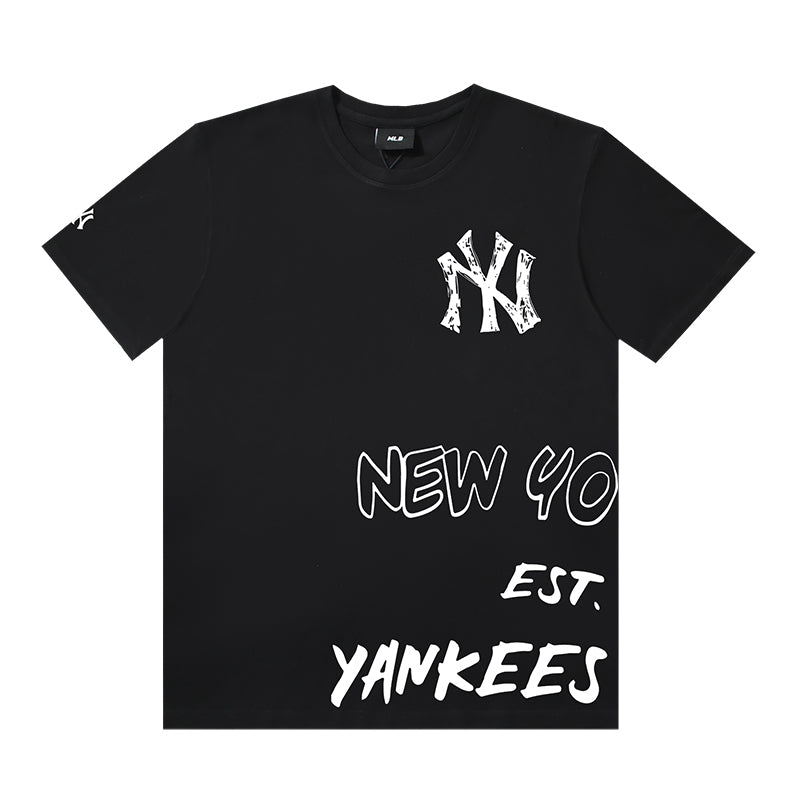 MLB New York Graffiti Text Cotton Short‑Sleeve T‑Shirt