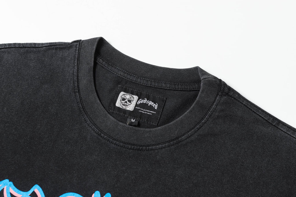 Godspeed Mosh Pit Skull Vintage Washed Graphic Tee