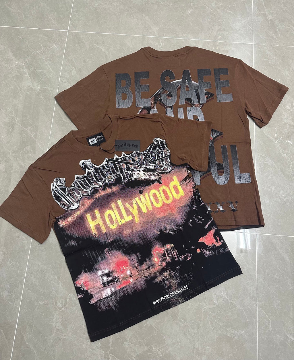 Godspeed Hollywood LA Chaos Short Sleeve Tee (Chocolate Brown)