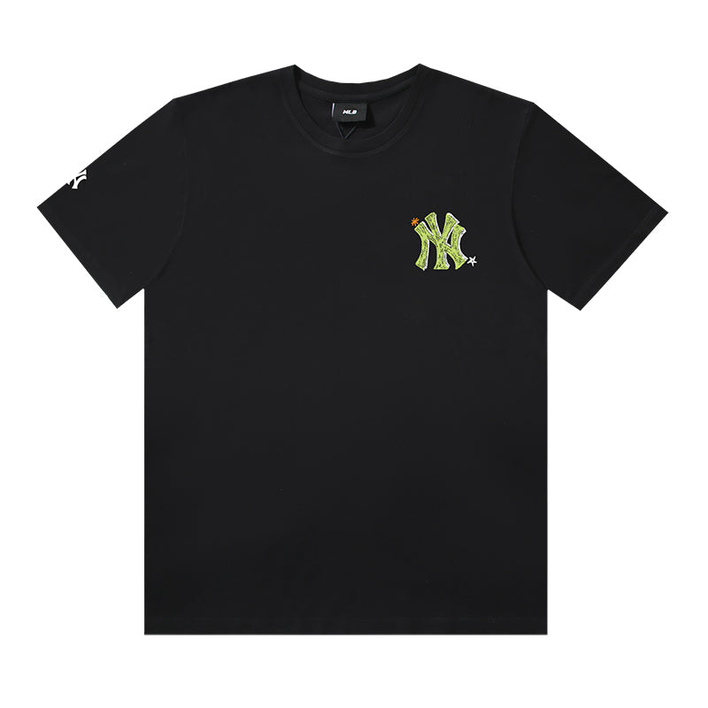 MLB Multicolor Letter Graphic Cotton Short‑Sleeve T‑Shirt