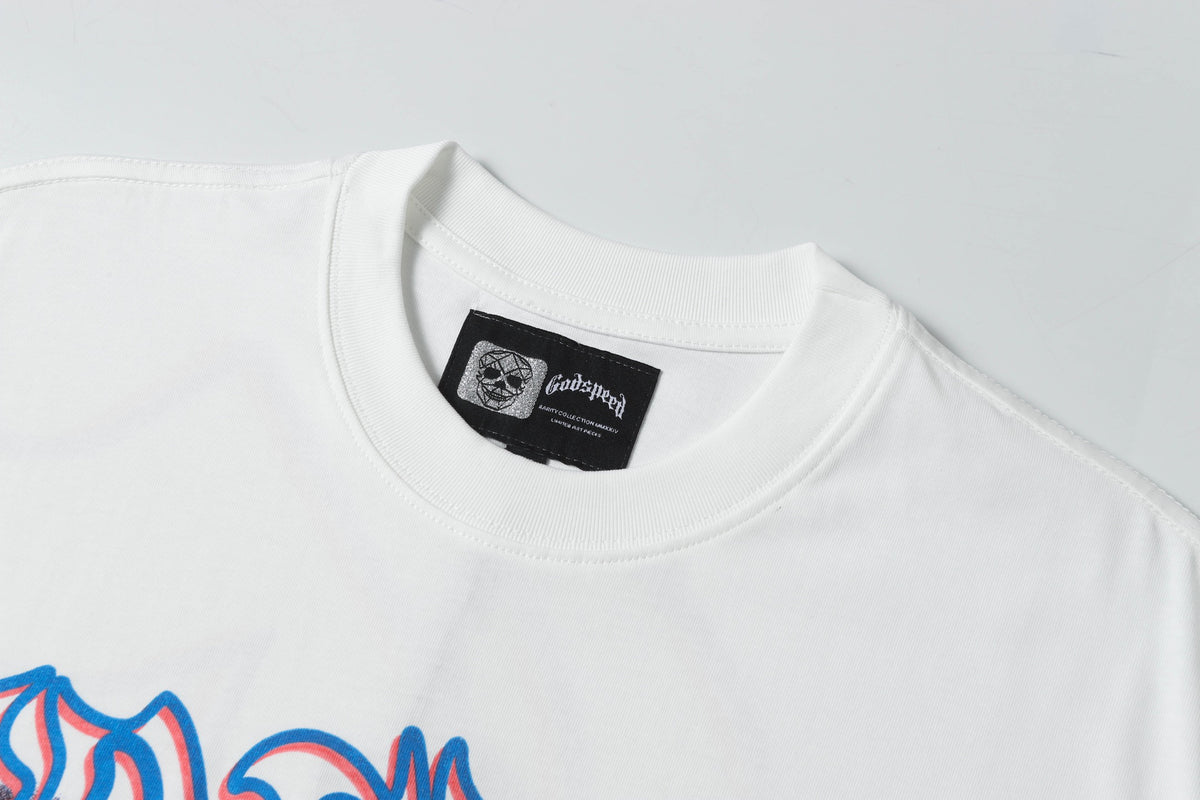 Godspeed Crowd‑Surfing Skeleton Concert Short‑Sleeve T‑Shirt (White)