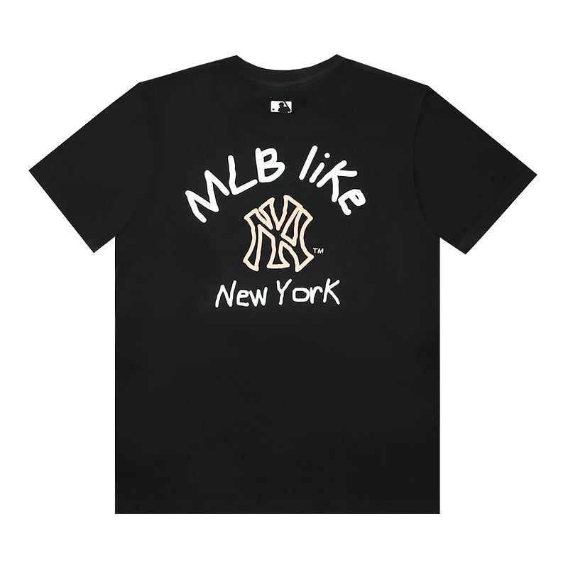 MLB Hand‑Drawn Letter Graphic Cotton Short‑Sleeve T‑Shirt