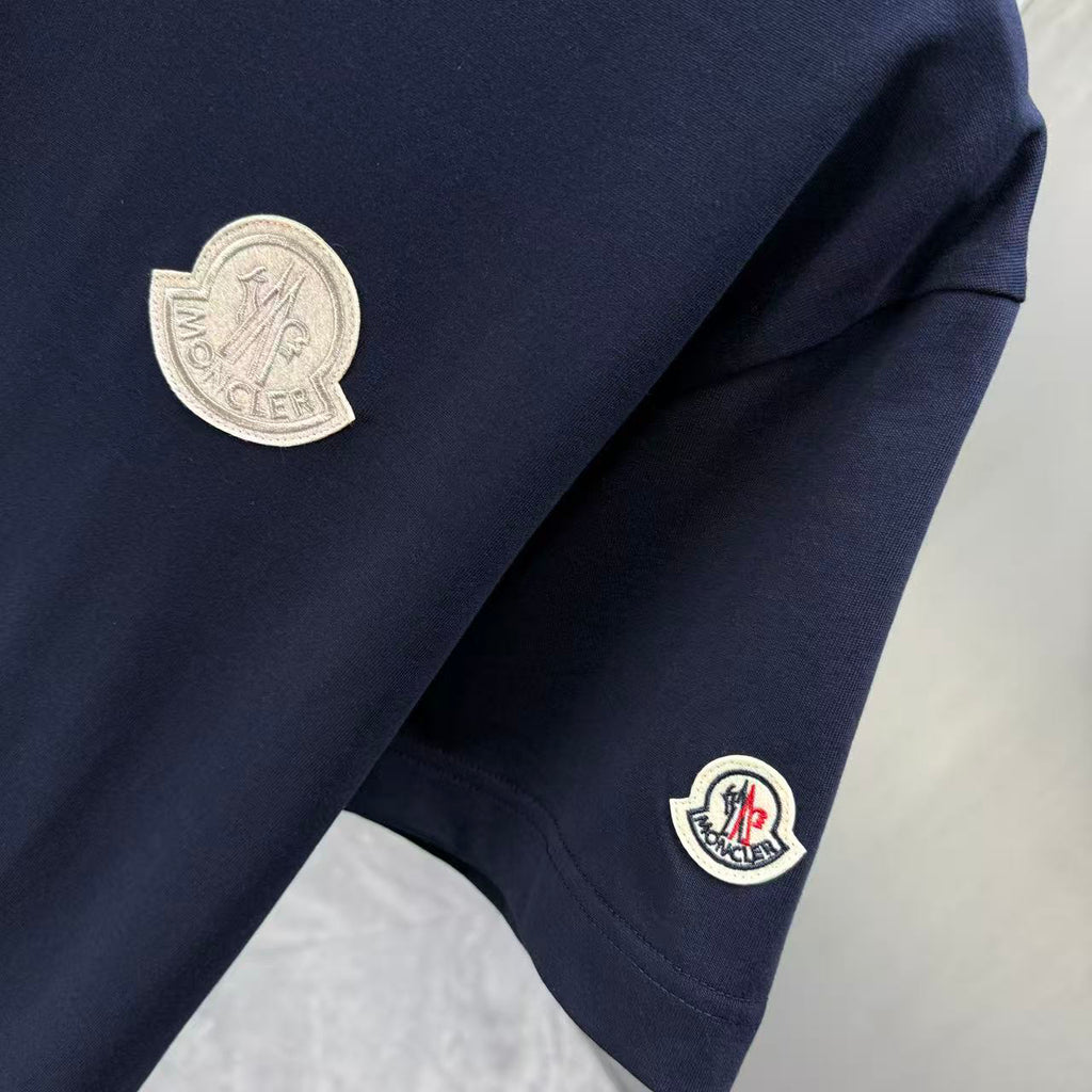 Moncler Tonal 3D Badge T-Shirt Navy