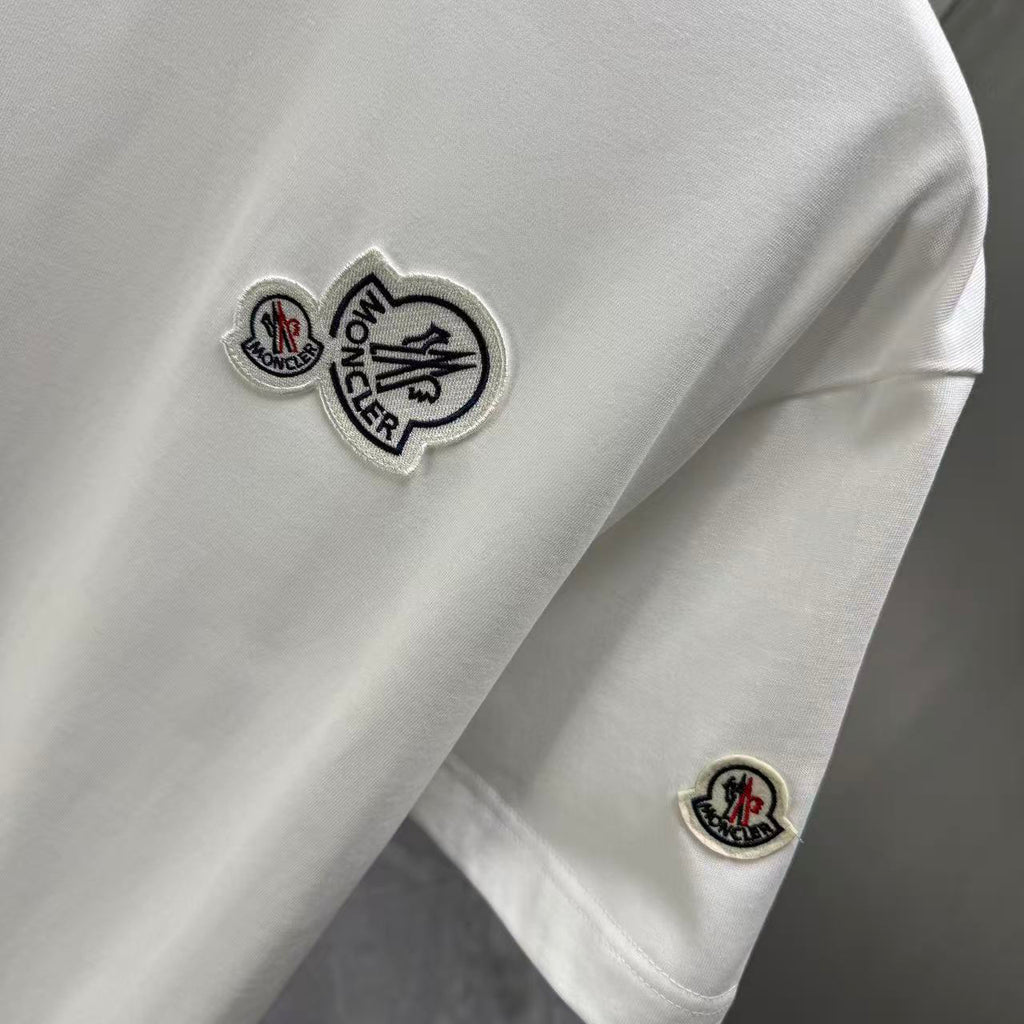 Moncler Double Badge T-Shirt White