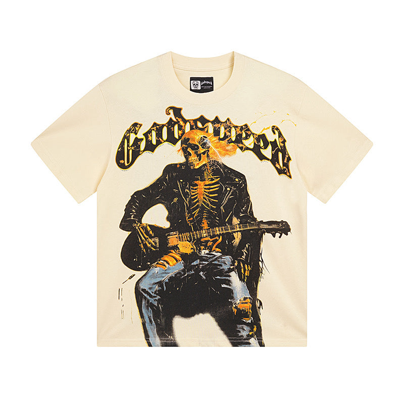 Godspeed Skeleton Guitarist Short‑Sleeve T‑Shirt