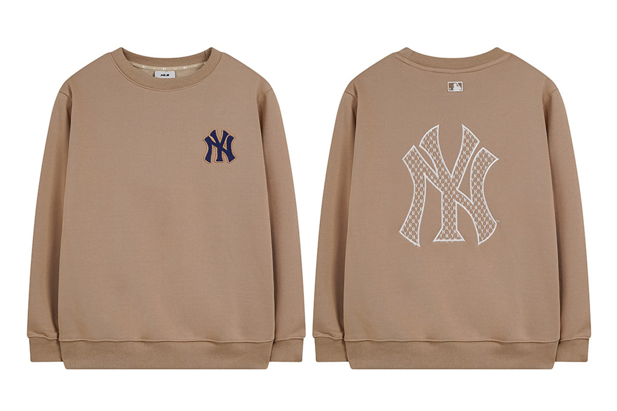 NY Yankees Diamond Monogram Fill Crewneck Sweatshirt