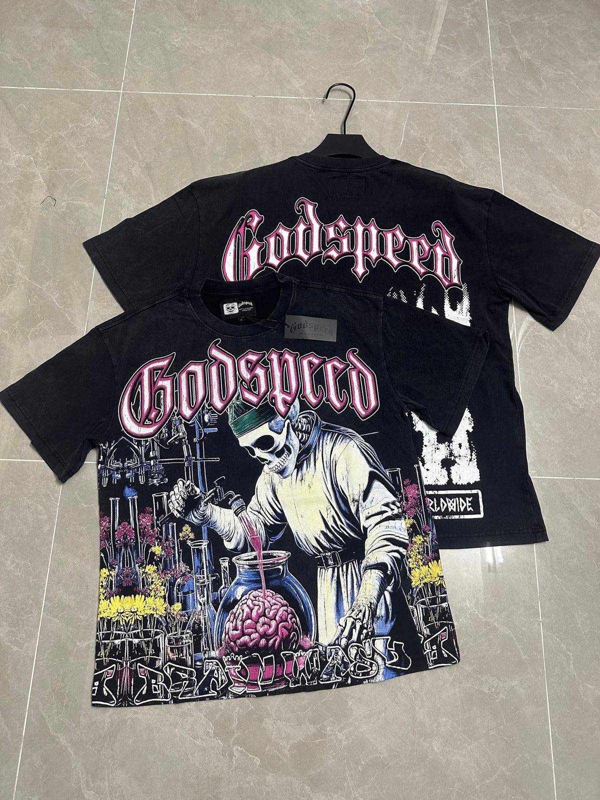 Godspeed Brain Chemistry Short Sleeve Tee (Washed Black)