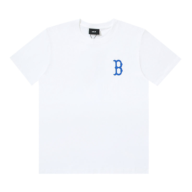 MLB Monogram‑Fill Big Back Logo Cotton Short‑Sleeve T‑Shirt