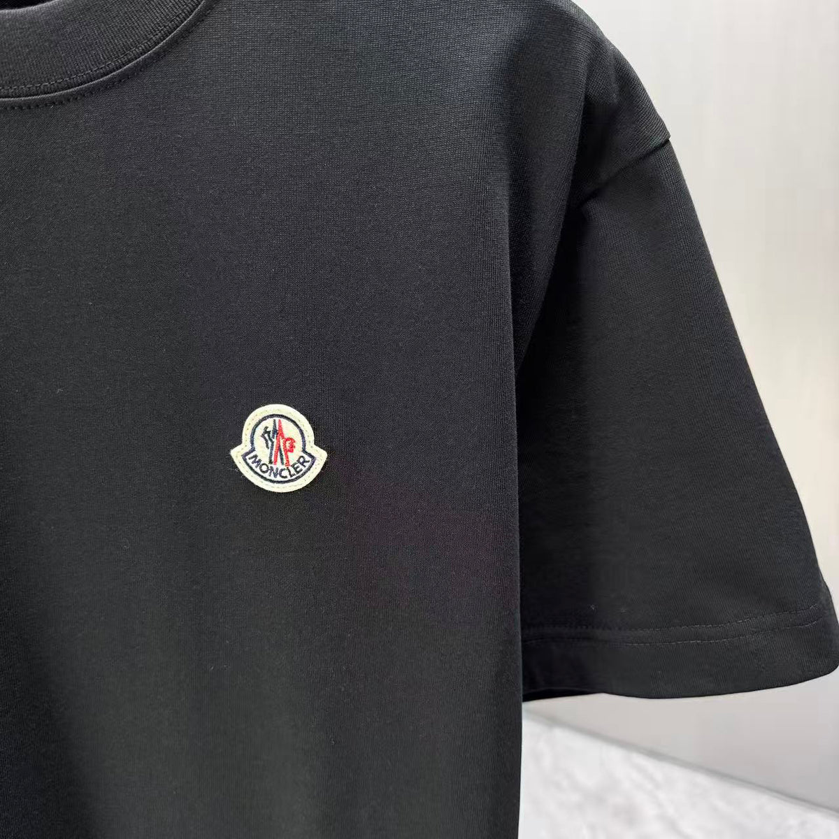 Moncler Logo‑Patch Short‑Sleeve Cotton T‑Shirt