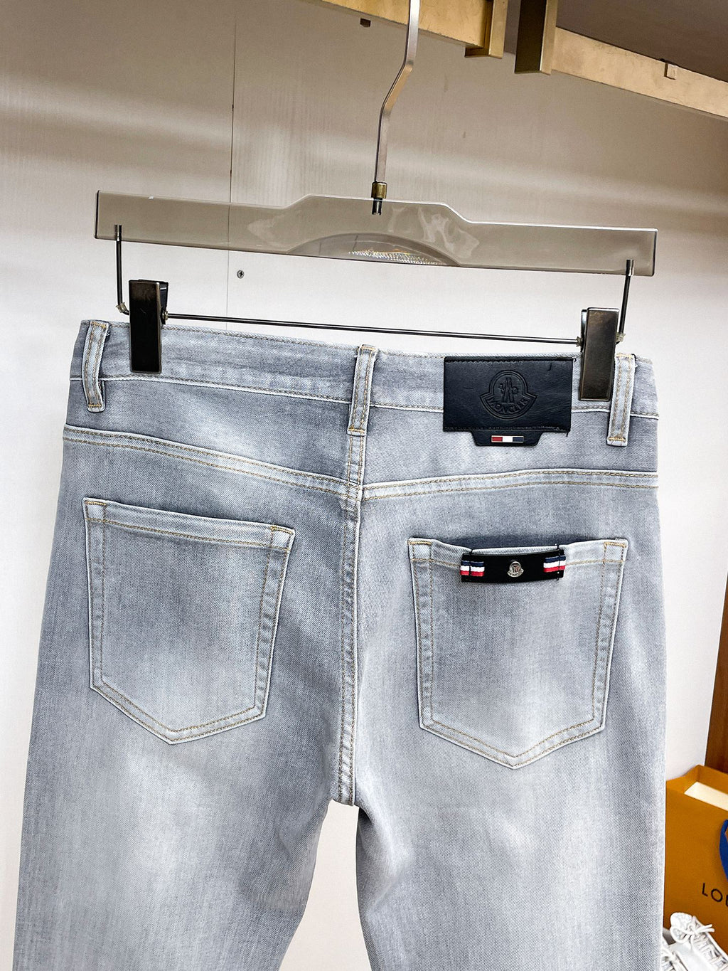 Moncler Slim‑Fit Washed Denim Jeans