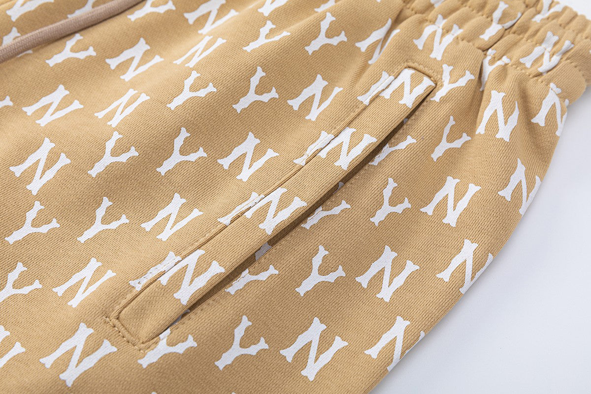 NY Yankees All-Over Monogram Shorts