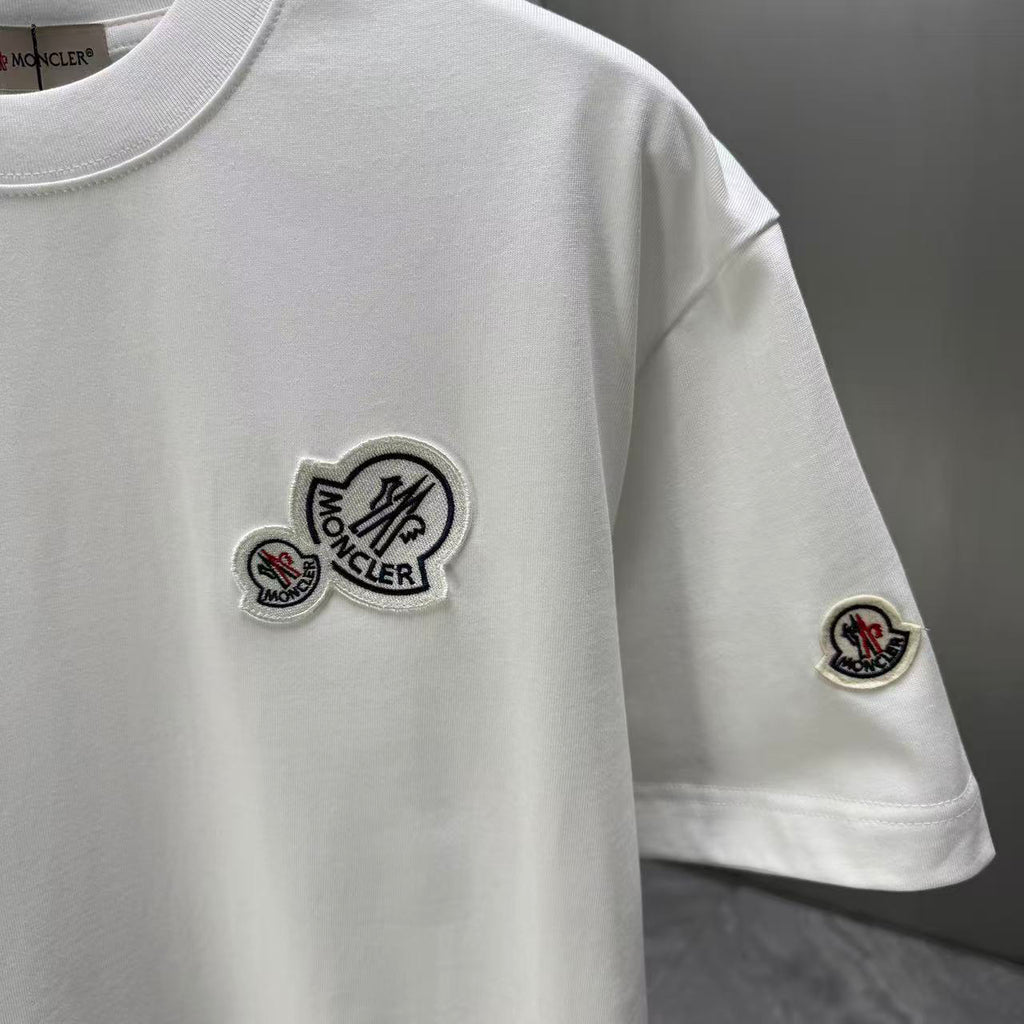 Moncler Double Badge T-Shirt White