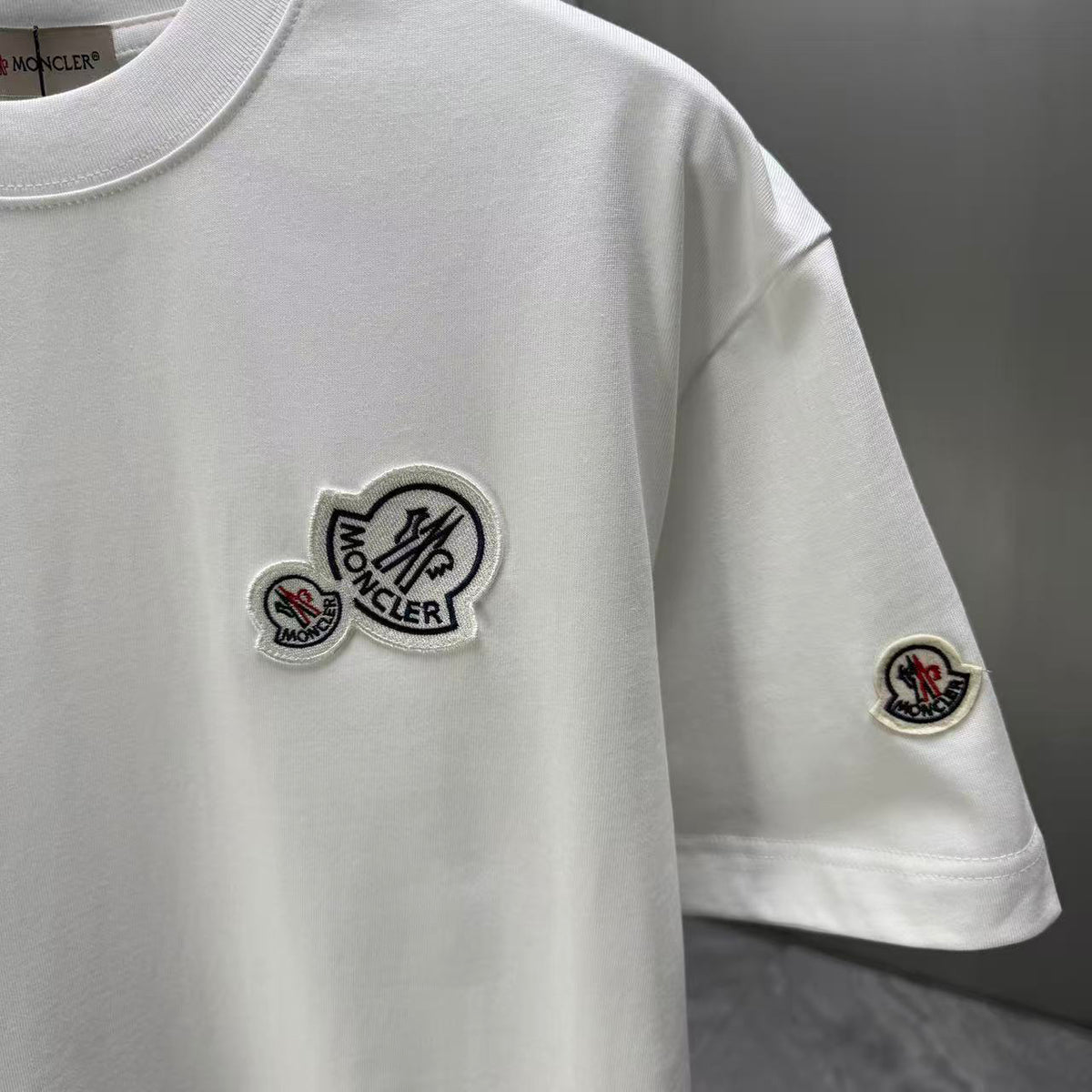 Moncler Double Badge T-Shirt White