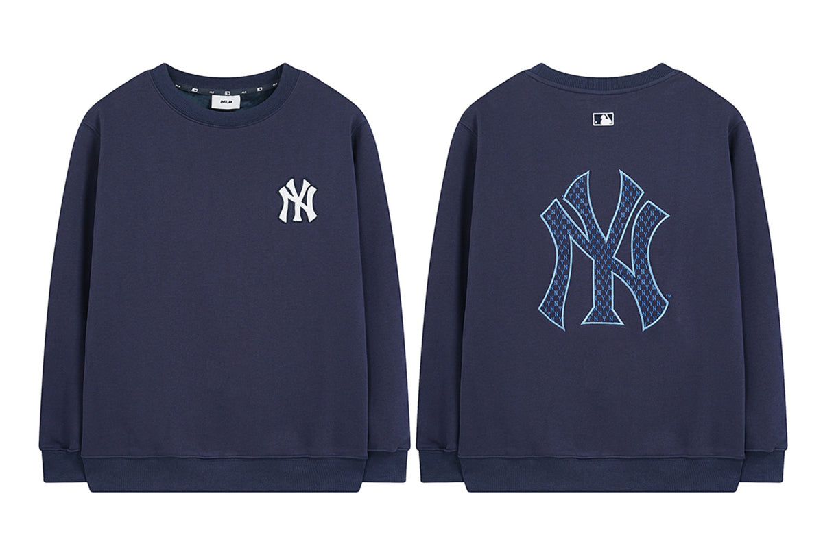 NY Yankees Diamond Monogram Fill Crewneck Sweatshirt