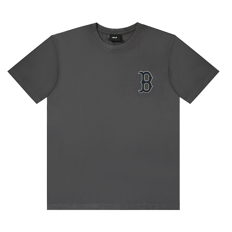 MLB Monogram‑Pattern Big Logo Cotton Crew‑Neck Short‑Sleeve T‑Shirt