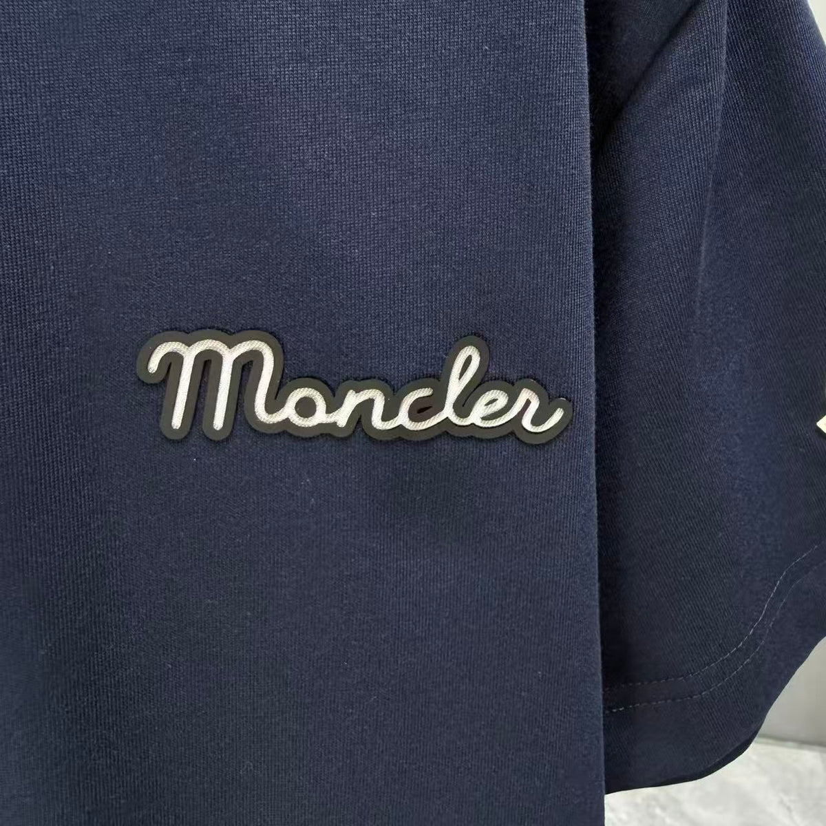 Moncler Script Logo T-Shirt Navy