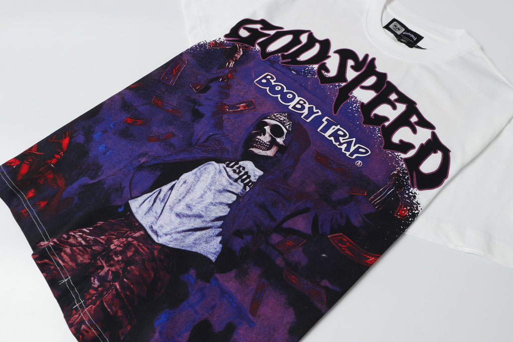Godspeed Booby Trap Skeleton Vintage Graphic Tee