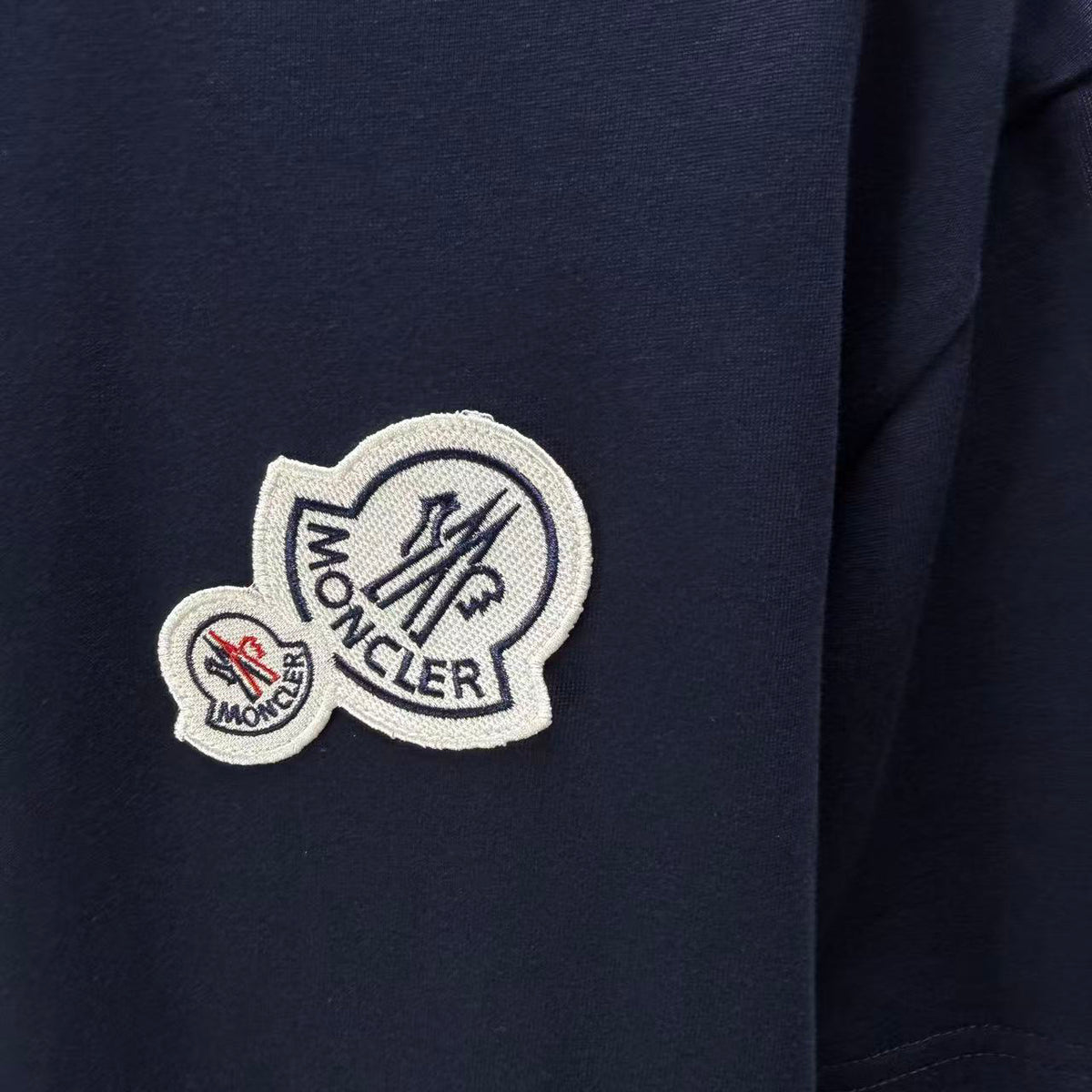 Moncler Double Badge T-Shirt Navy