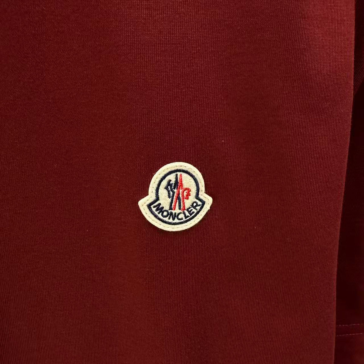 Moncler Badge Essential T-Shirt Burgundy