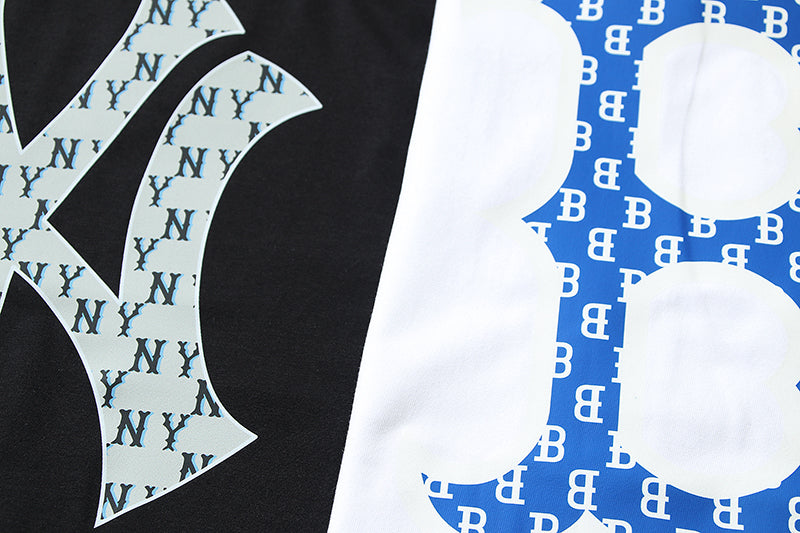 MLB Monogram‑Fill Big Back Logo Cotton Short‑Sleeve T‑Shirt