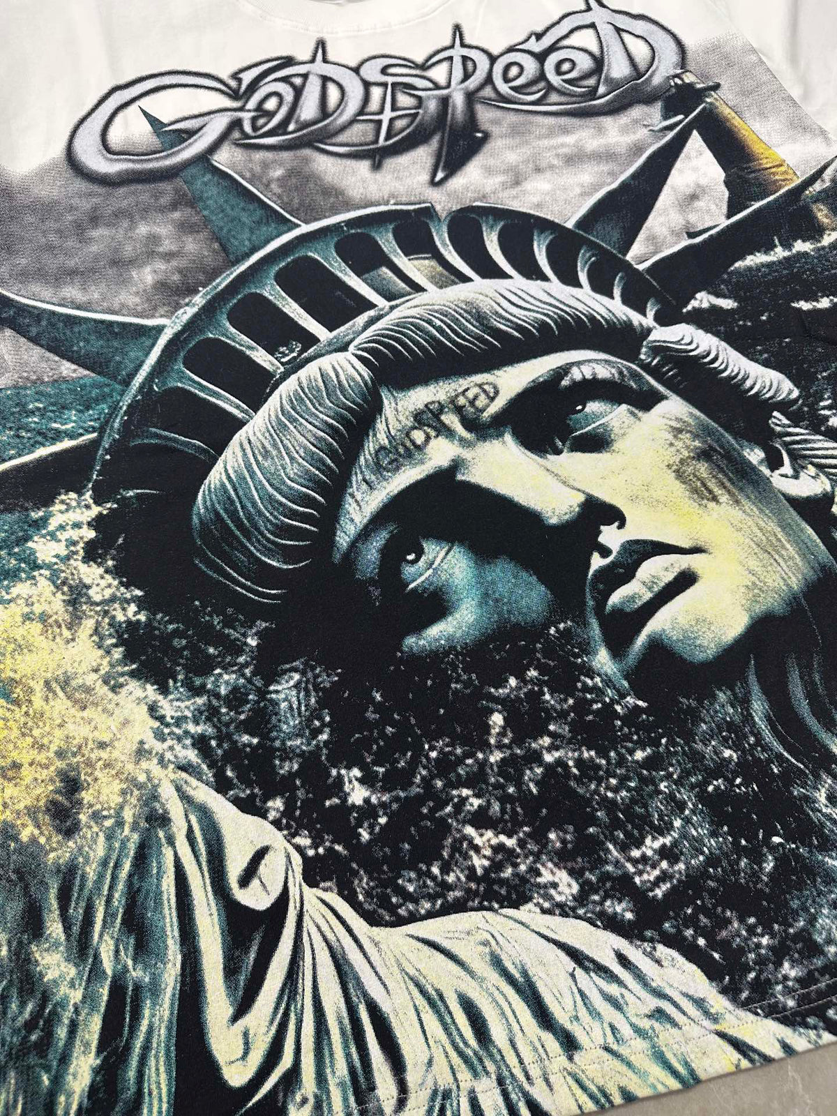 Godspeed Liberty Rising Waves Graphic Tee