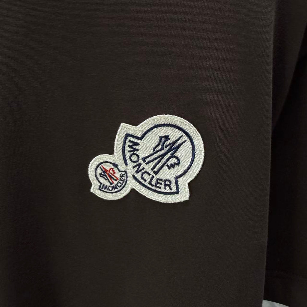 Moncler Double Badge T-Shirt Dark Brown