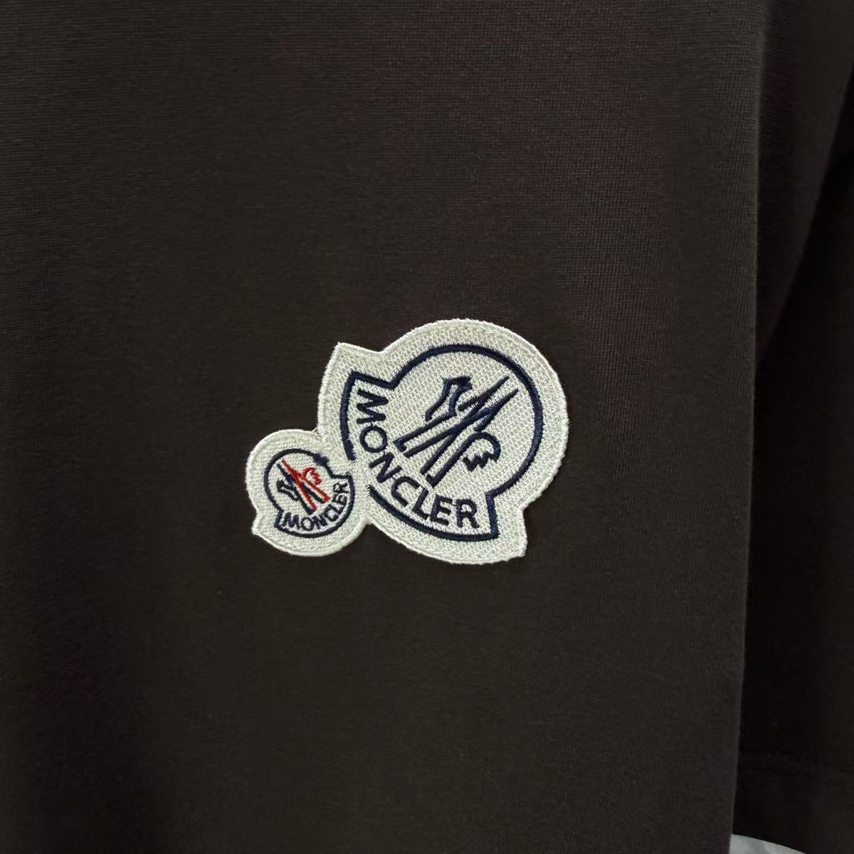 Moncler Double Badge T-Shirt Dark Brown