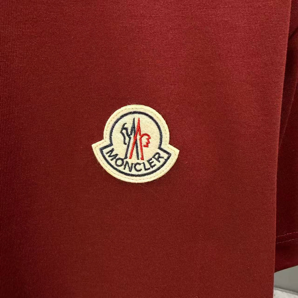 Moncler Classic Badge T-Shirt Deep Red