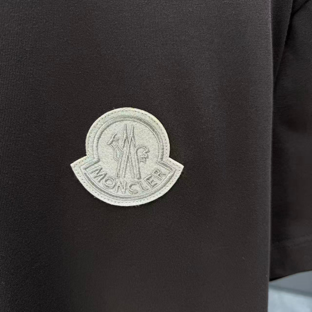 Moncler Tonal 3D Badge T-Shirt Dark Brown