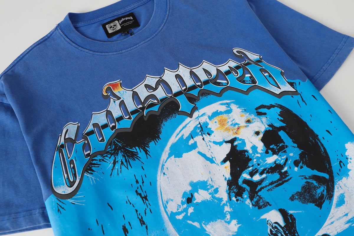 Godspeed Artificial Love Short Sleeve Tee (Washed Blue)