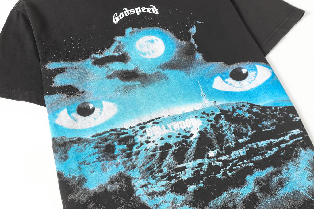 Godspeed Hollywood All-Seeing Eye Black Graphic Tee