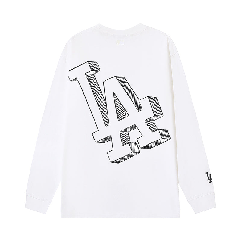 NY Mets Sketch Fill Long Sleeve T-Shirt