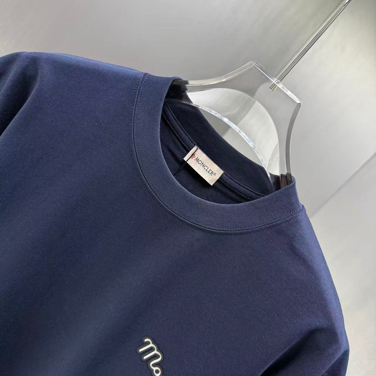 Moncler Script Logo T-Shirt Navy