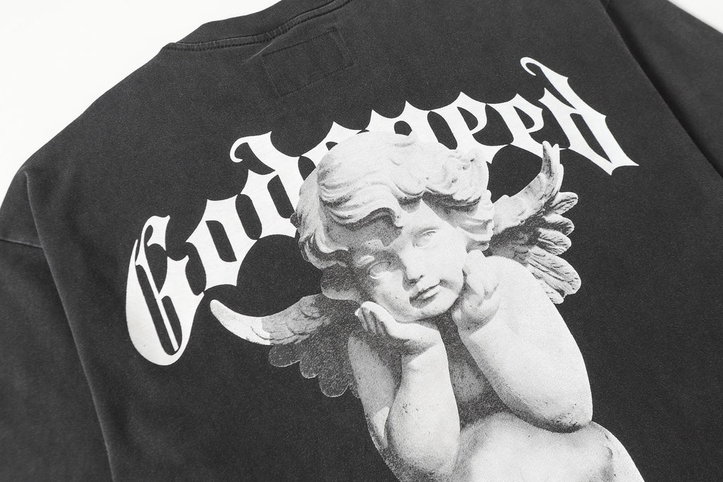 Godspeed Fallen Angel Skull Vintage Graphic Tee