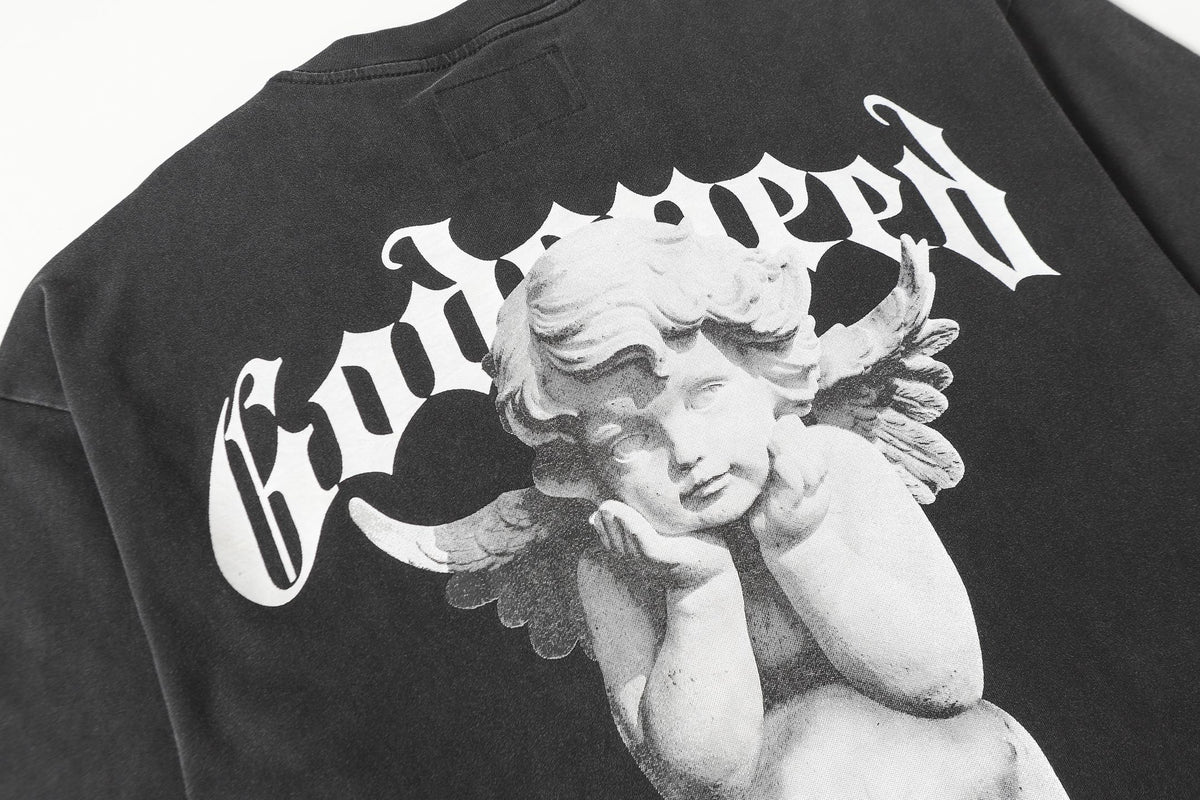 Godspeed Fallen Angel Skull Vintage Graphic Tee