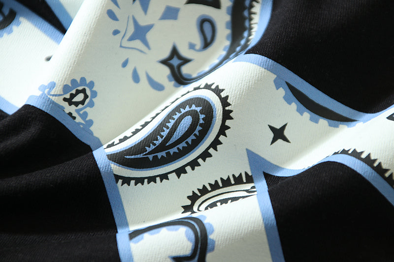 MLB Paisley Oversized Logo Crew Neck Short‑Sleeve T‑Shirt