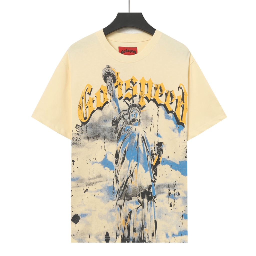 Godspeed Statue Of Liberty Big G Logo Double‑Sided Graphic T‑Shirt