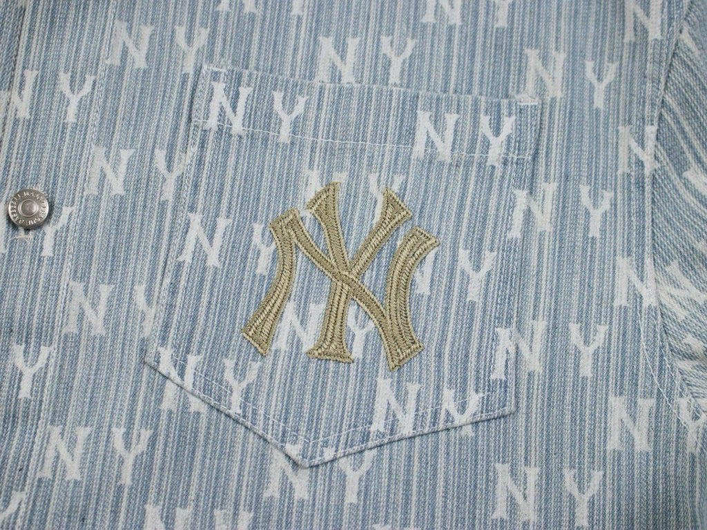 NY Yankees All-Over Monogram Jacquard Woven Shirt