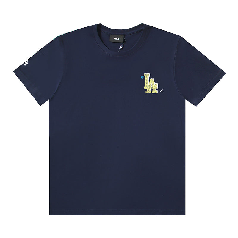 MLB Multicolor Letter Graphic Cotton Short‑Sleeve T‑Shirt