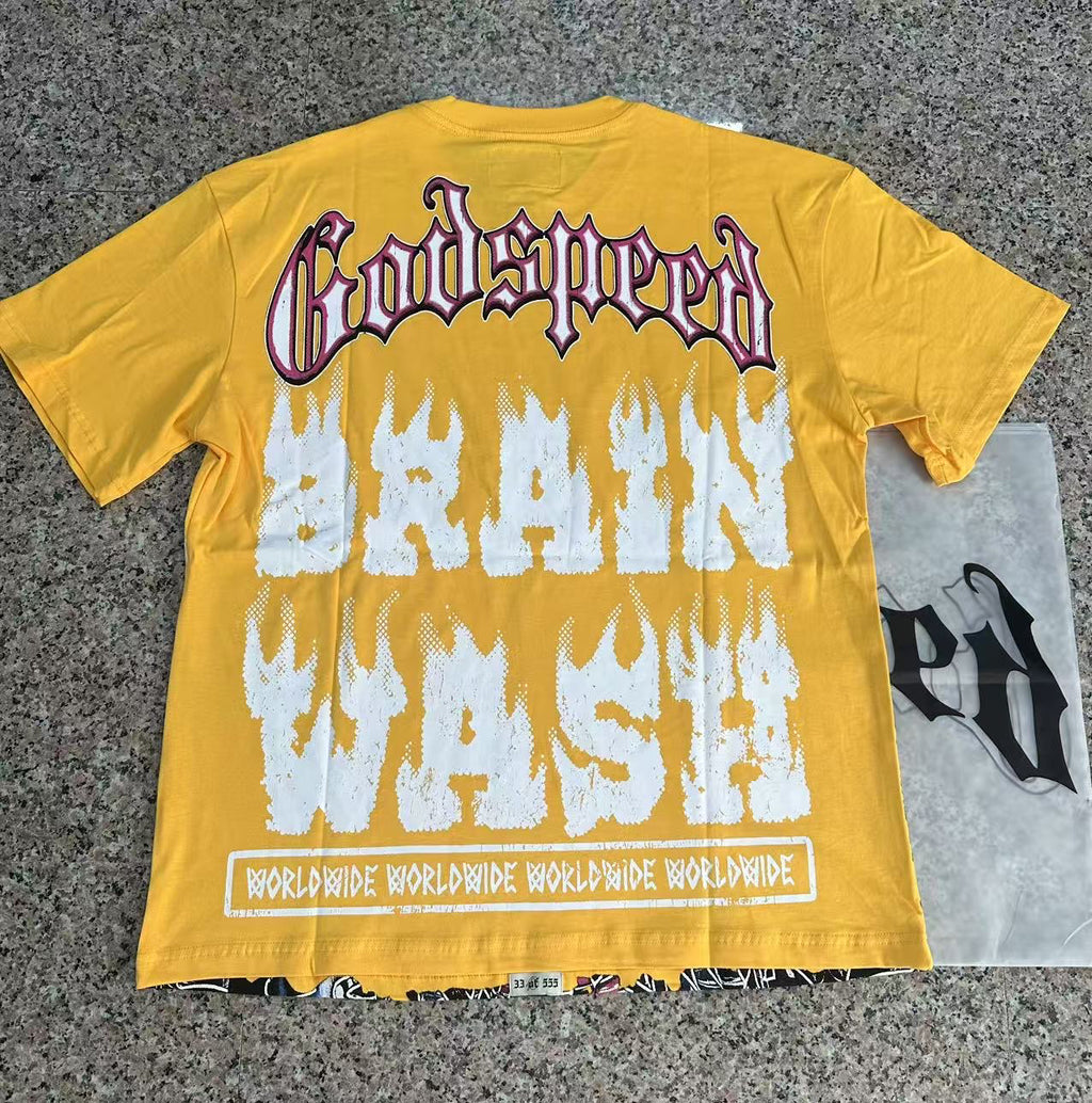 Godspeed Mad Scientist Skeleton Lab Short Sleeve Tee (Bright Yellow)