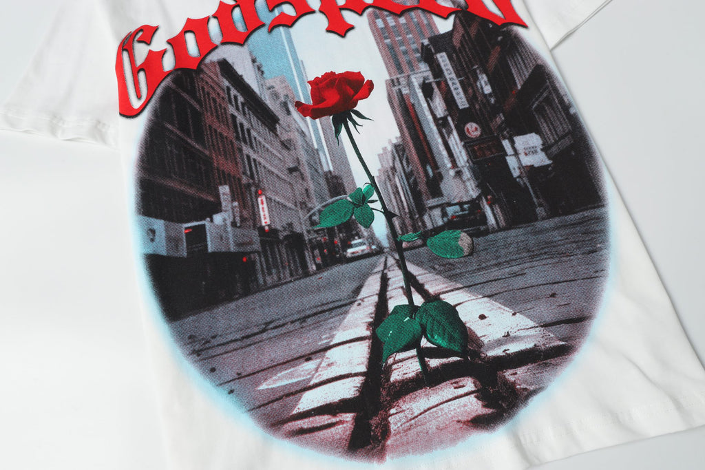 Godspeed City Street Rose Vintage Graphic Tee