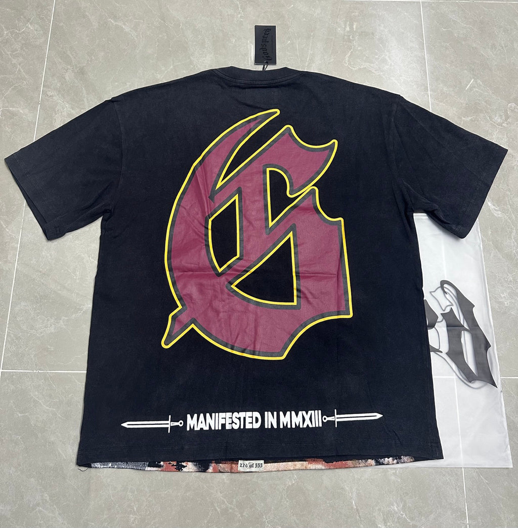 Godspeed Football Skeleton Vintage Short‑Sleeve Tee (Washed Black)