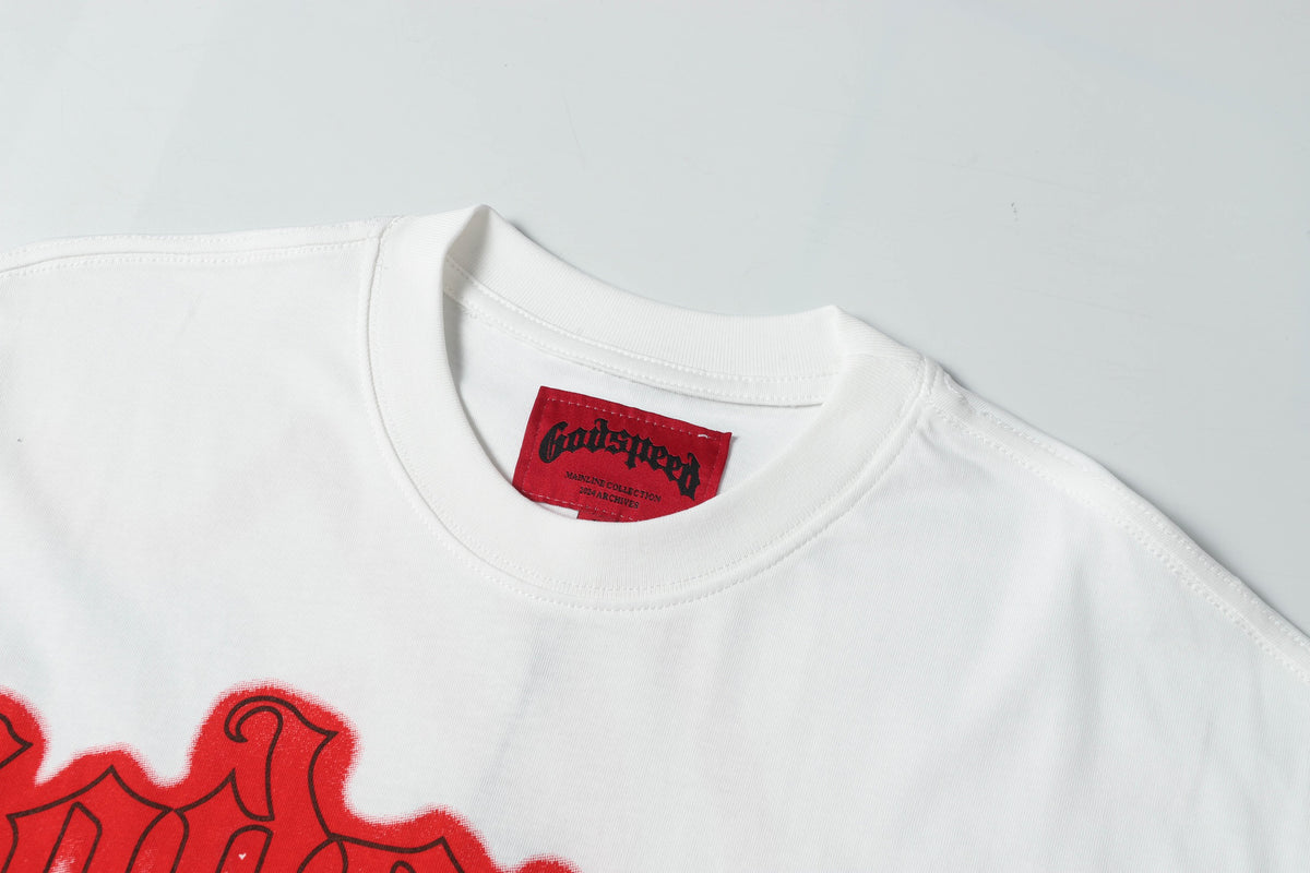 **Godspeed Beach‑Skeleton Vacation Vintage Short‑Sleeve Tee (White)**