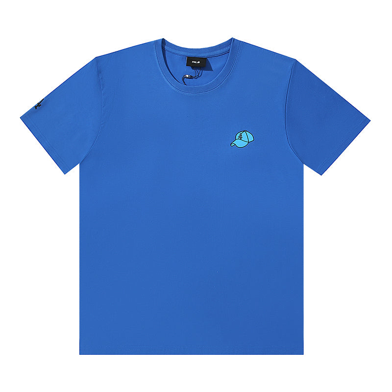 MLB Floral Cap Graphic Cotton Crew‑Neck Short‑Sleeve T‑Shirt