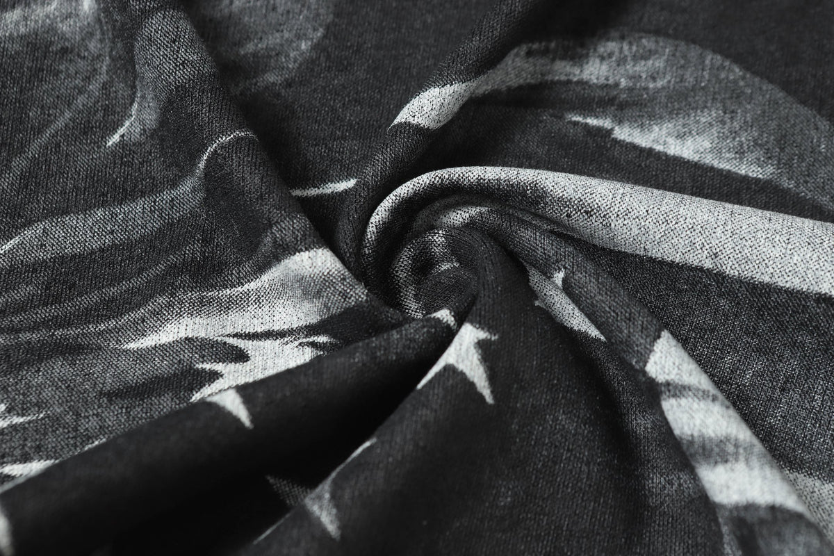 Godspeed American Flag Hooded Skeleton Short‑Sleeve T‑Shirt (Black)