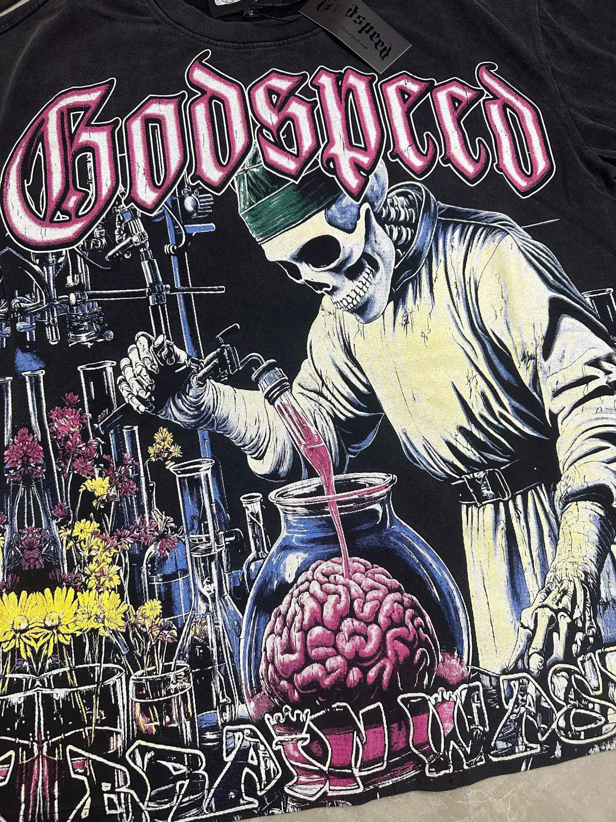 Godspeed Brain Chemistry Short Sleeve Tee (Washed Black)