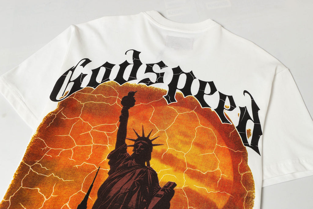 Godspeed E Pluribus Unum Liberty Sunset Graphic Tee